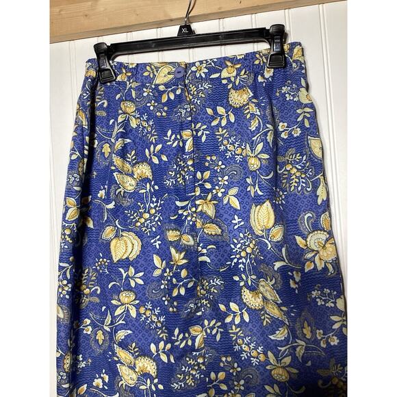 River Ridge Trading Co Maxi Shirt Size 8 Blue Yellow Flowers - Picture 3 of 8